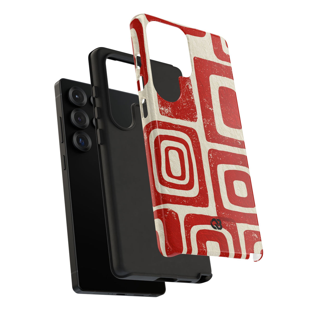 Vermilion Block Motif · Tough Phone Case for Samsung · Red