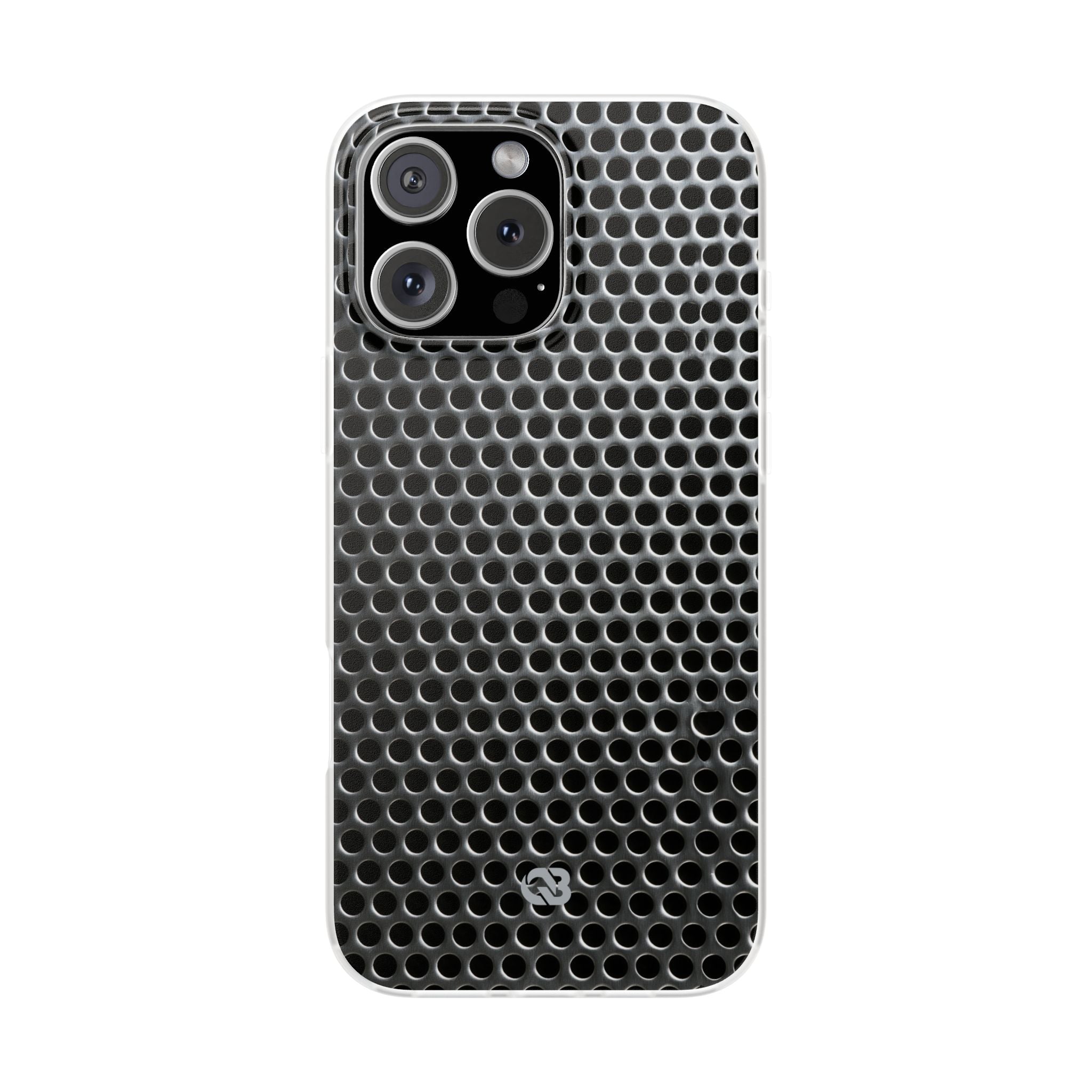 Silver Lite Phone Case for iPhone - Brutalist Steel Mesh