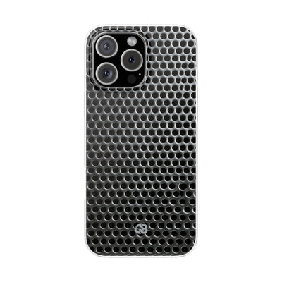 Silver Lite Phone Case for iPhone - Brutalist Steel Mesh