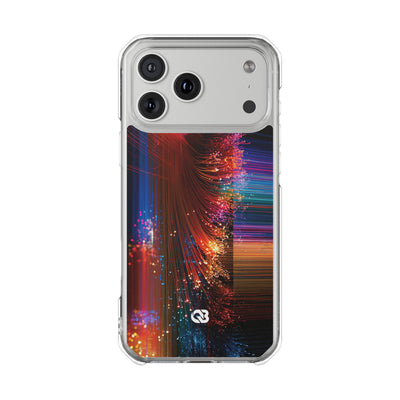 Black Impact MagSafe Phone Case for iPhone - Cyber Optic Streak