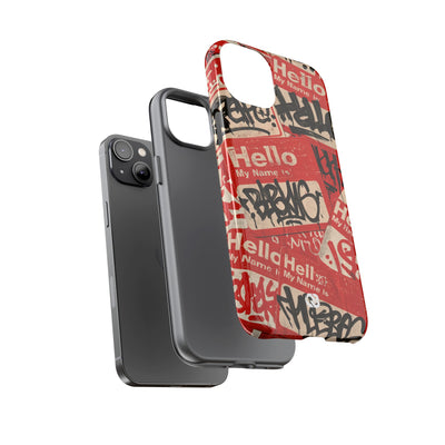 Slap Tag Collage · Tough Phone Case for iPhone · Red