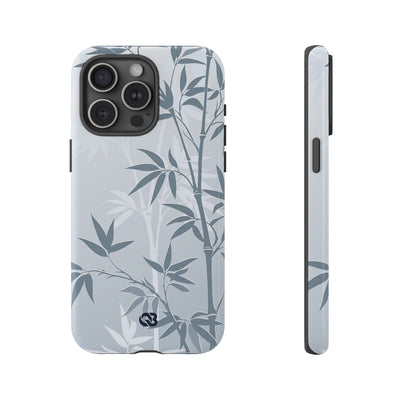 Misty Bamboo Grove · Tough Phone Case for iPhone · Blue