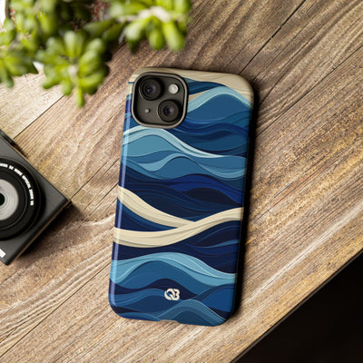 Cobalt Coast Layers · Tough Phone Case for iPhone