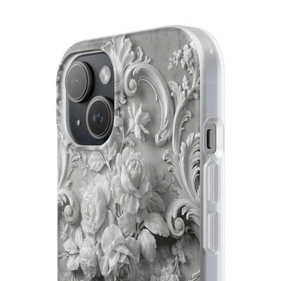 Rococo Marble Rose · Lite Phone Case for iPhone ·  White