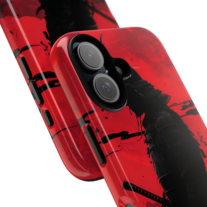Crimson Samurai iPhone 16 Case - Tough