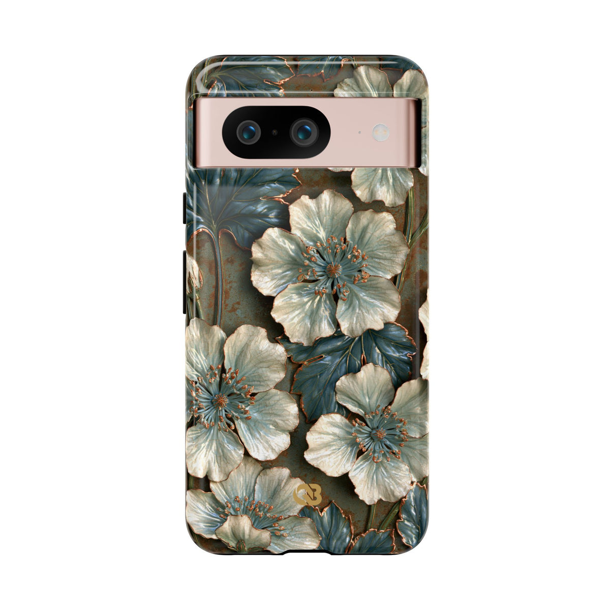 Gilded Blossom Reverie · Tough Phone Case for Pixel ·  Teal