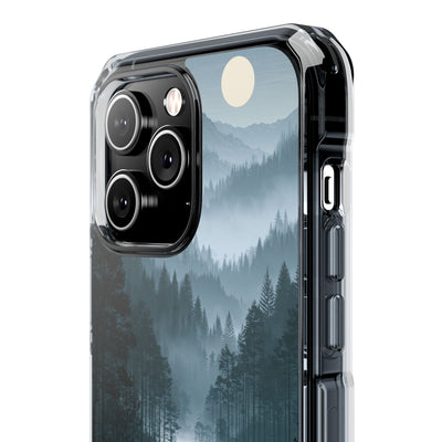 Silent Nordic Fjord · Clear Impact Magnetic Phone Case for iPhone · Blue