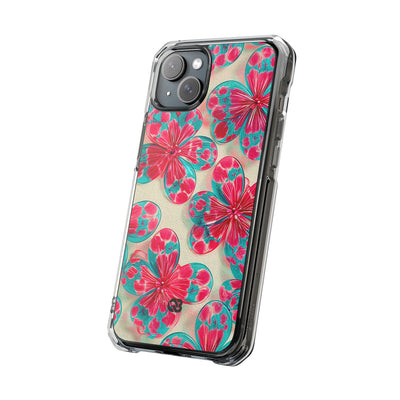 Lucite Jelly Bloom · Clear Impact Magnetic Phone Case for iPhone · Pink