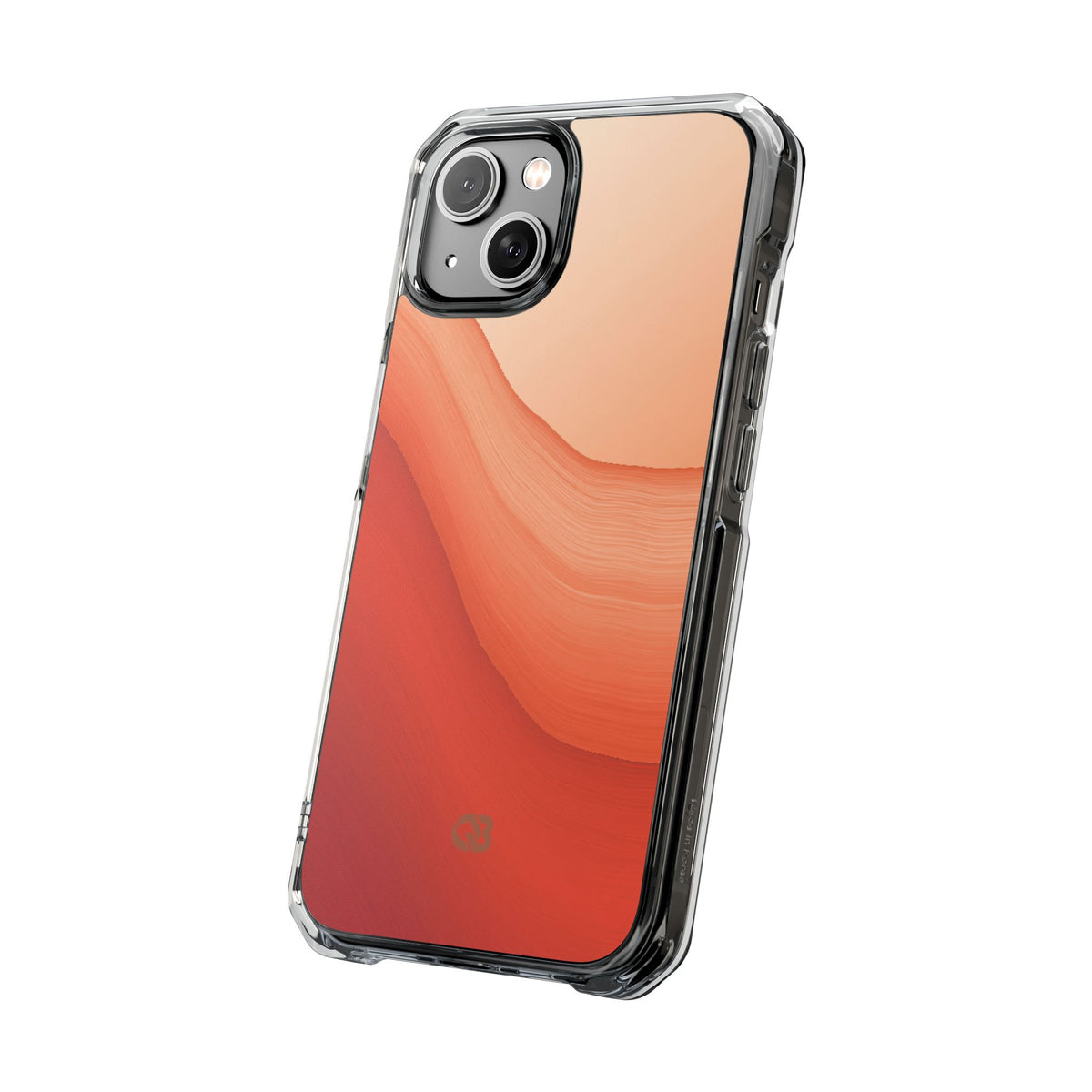Terracotta Flow · Clear Impact Magnetic Phone Case for iPhone · Orange