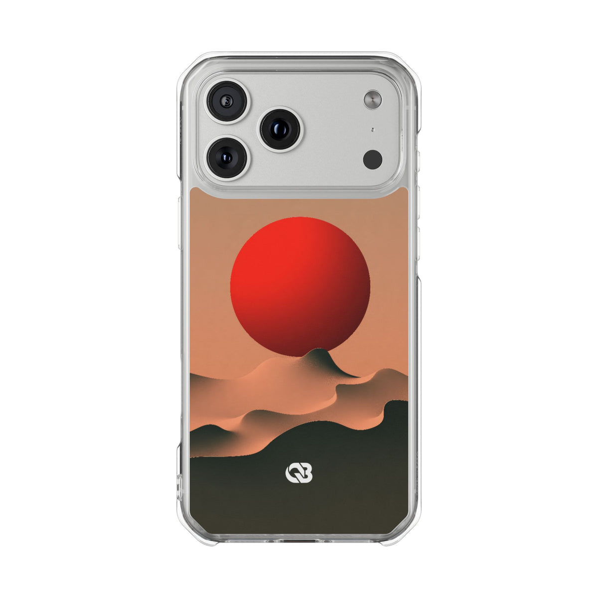 Crimson Sol Ridge · Clear Impact Magnetic Phone Case for iPhone · Red