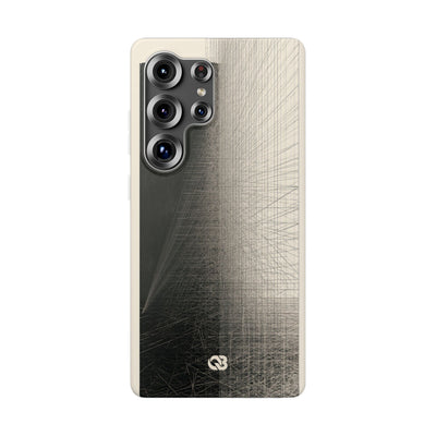 Beige Lite Phone Case for Samsung - Brutalist Graphite Grid