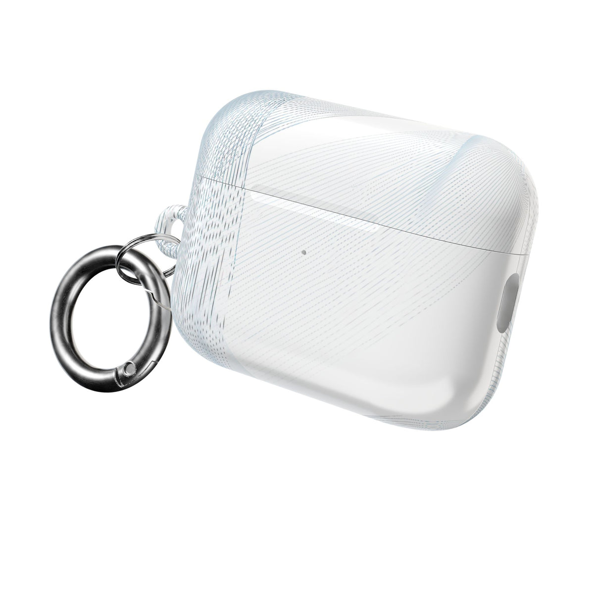 Glacial Contour Waves · Hard Case for AirPods & AirPods Pro · White