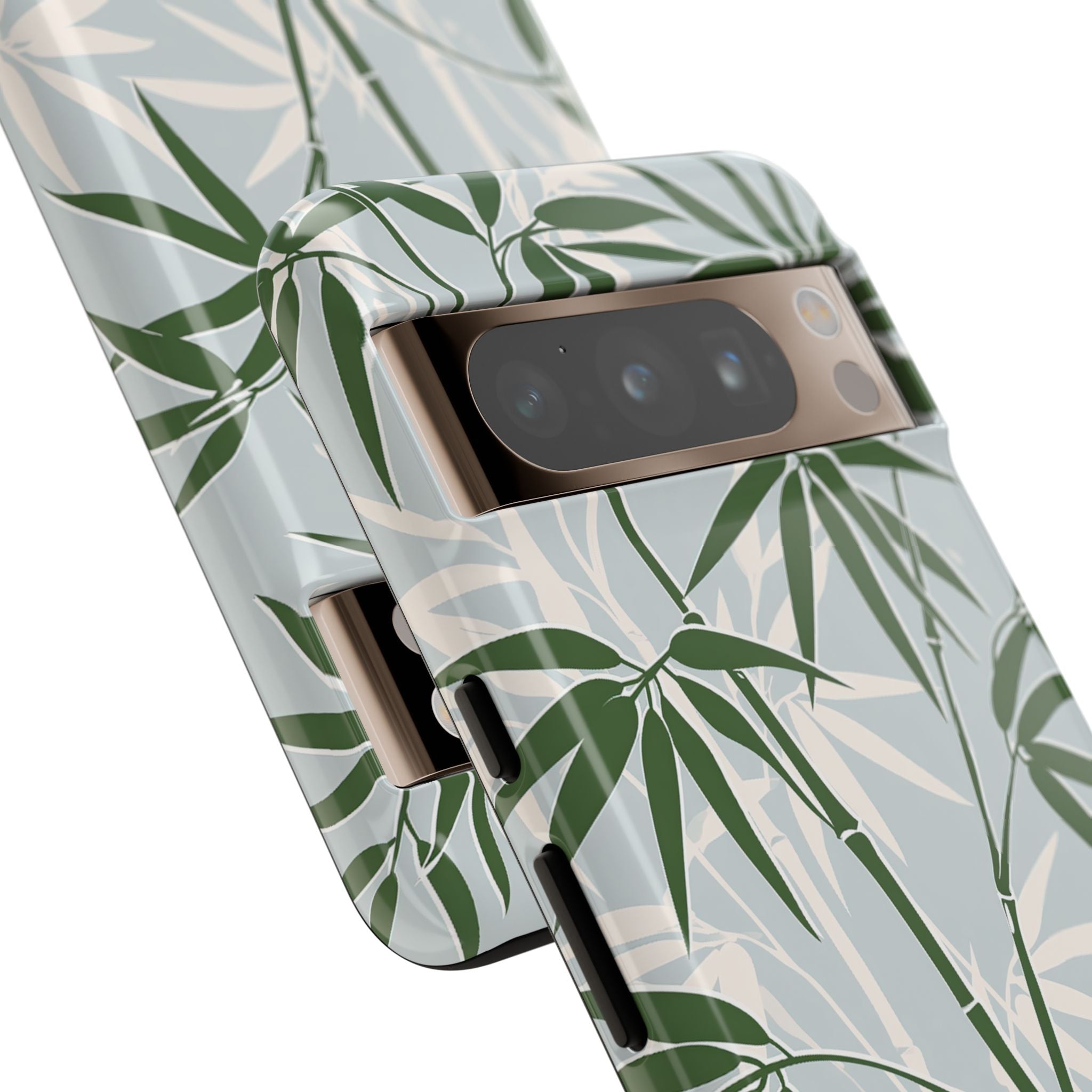 Green Tough Phone Case for Google Pixel - Kyoto Bamboo Canopy