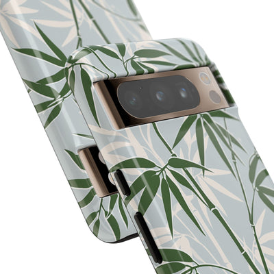 Green Tough Phone Case for Google Pixel - Kyoto Bamboo Canopy