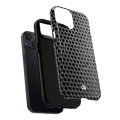 Brushed Perforated Steel · Tough 2.0 Magnetic Phone Case for iPhone · Silver
