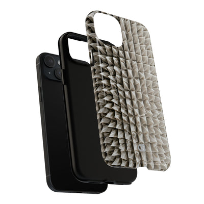 Beige Tough 2.0 Magsafe Phone Case for iPhone - Bone Spiked Grid
