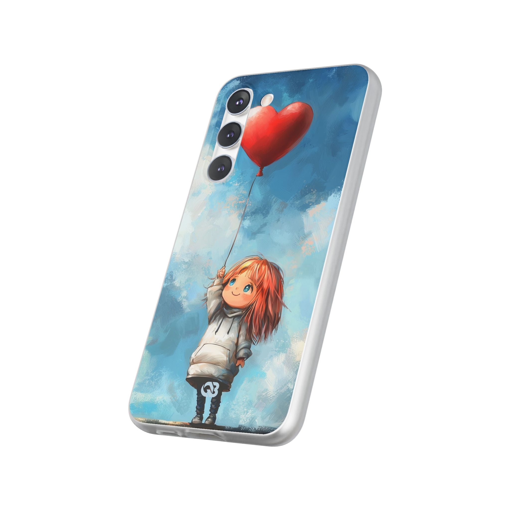 Crimson Heart Sky · Soft Phone Case for Samsung