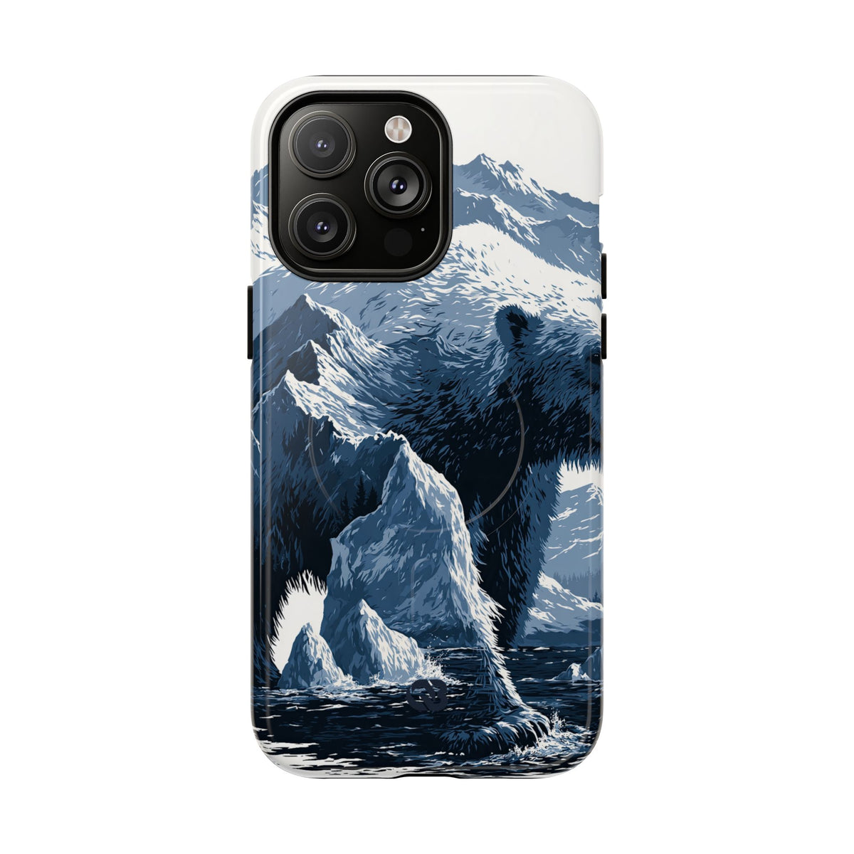 Fjord Summit Bear · Tough 2.0 Magnetic Phone Case for iPhone · Blue