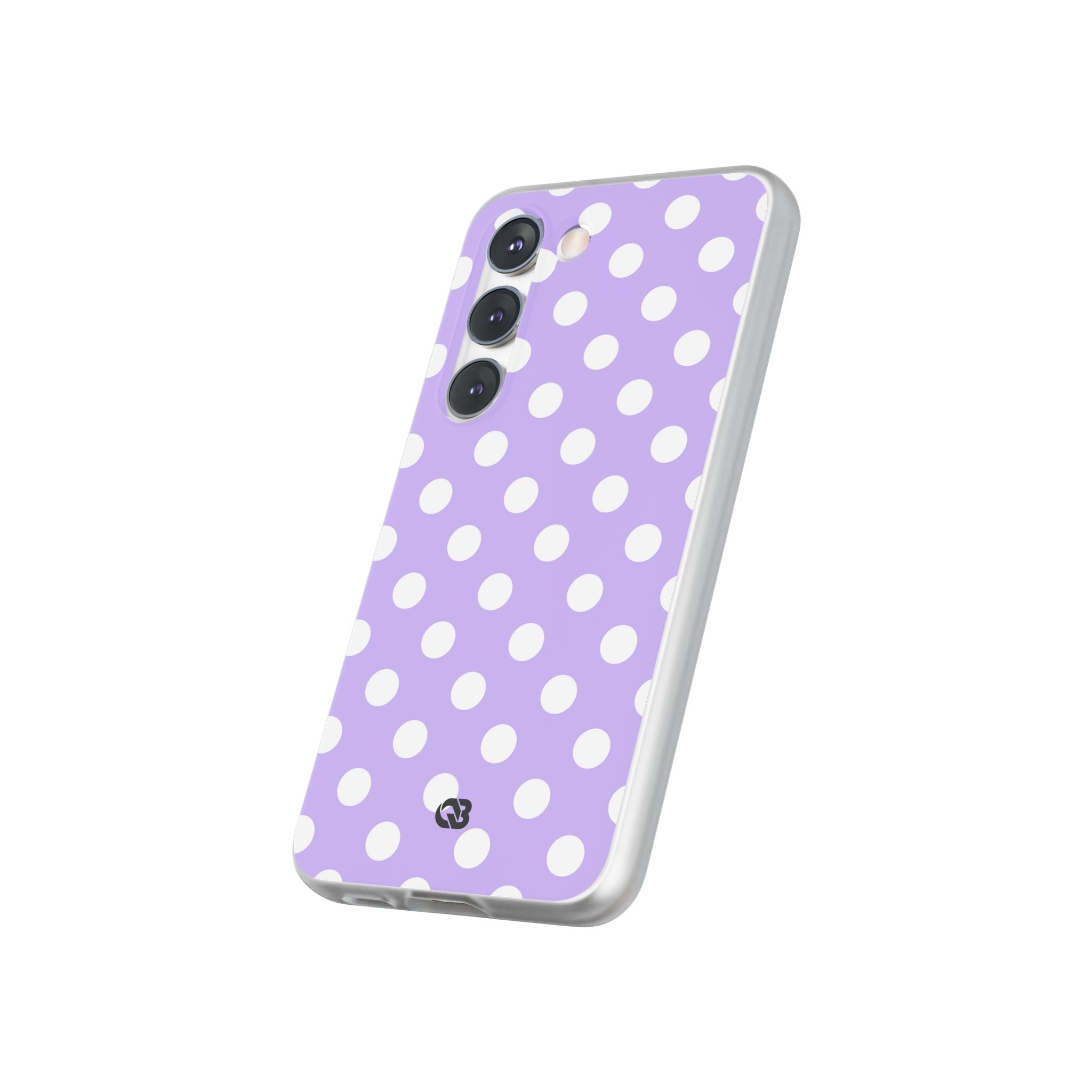 Lavender Polka Grid · Soft Phone Case for Samsung