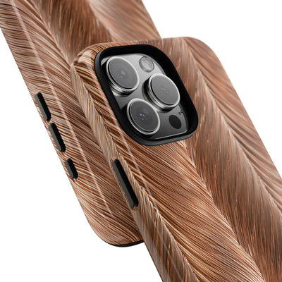 Rose Gold Weave · Tough Phone Case for iPhone · Brown