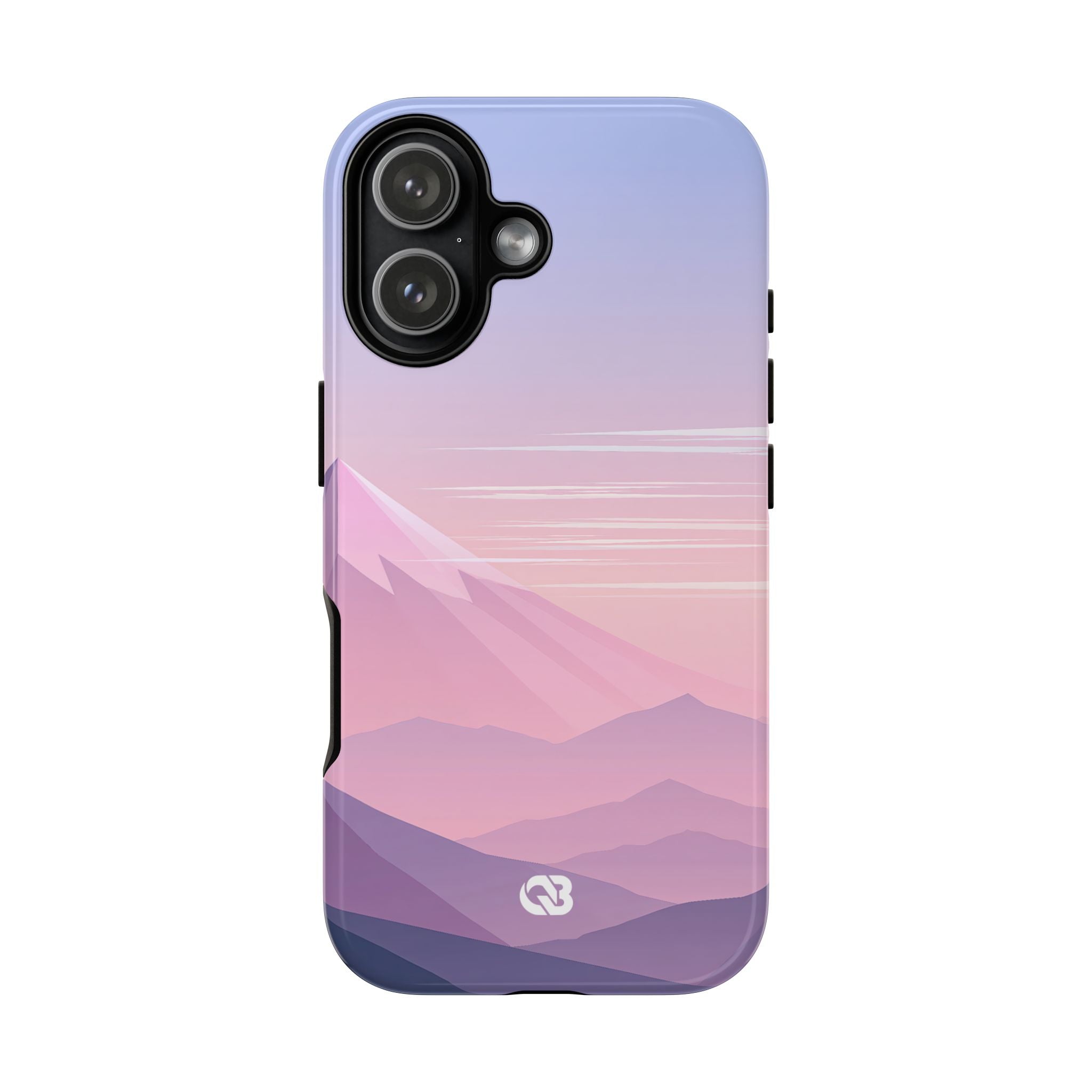 Purple Tough Phone Case for iPhone - Lavender Alpine Dawn