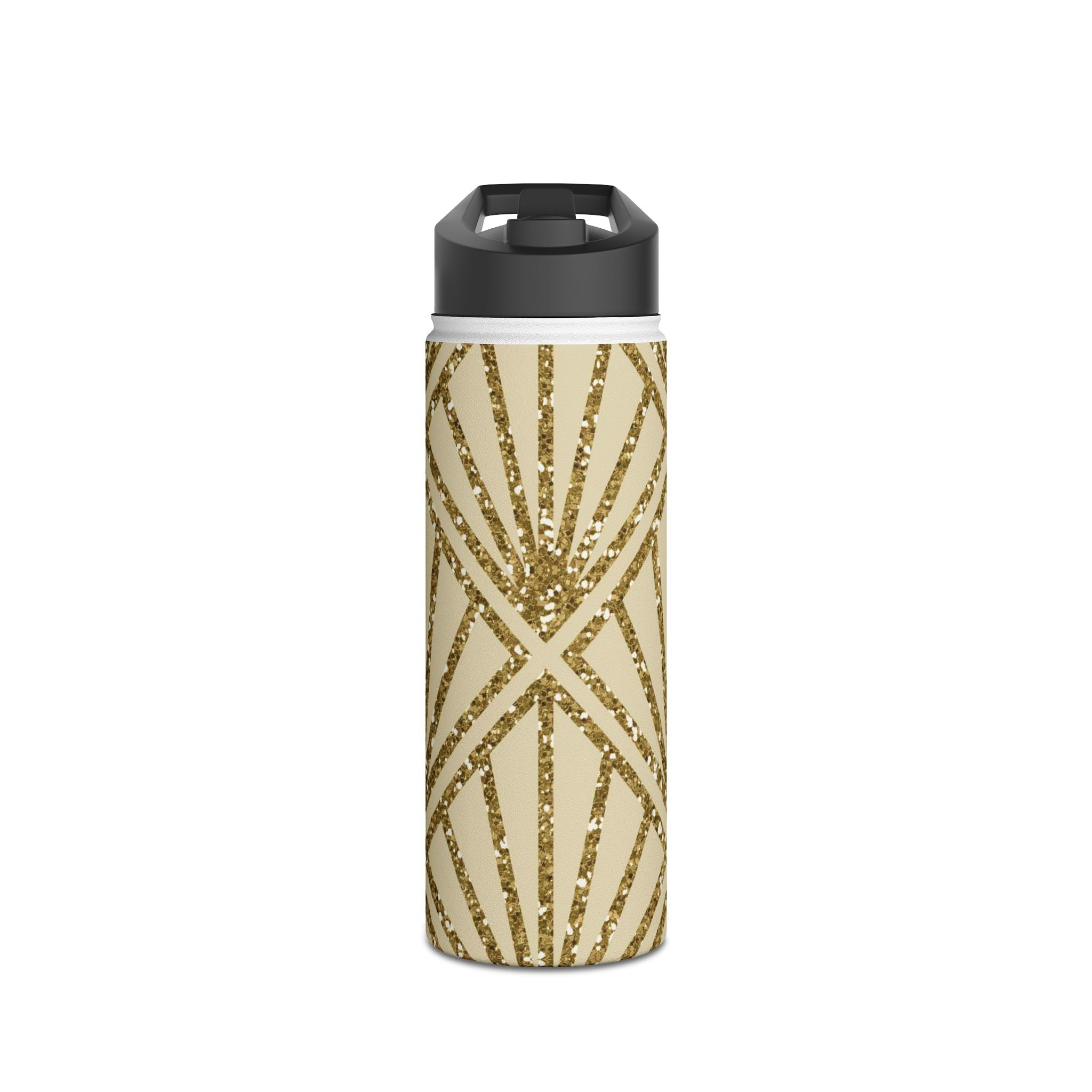 Golden Fan Sparkle - Stainless Steel Water Bottle
