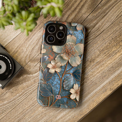 Gilded Blossom Reverie · Tough Phone Case for iPhone · Teal