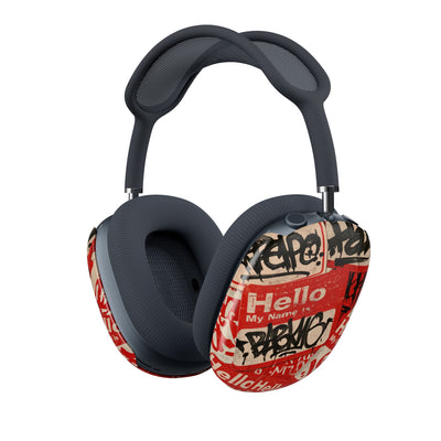 Slap Tag Collage · Hard Case for AirPods Max · Red