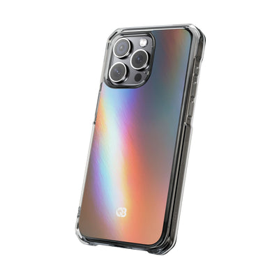 Prismatic Ray · Clear Impact Magnetic Phone Case for iPhone · Blue