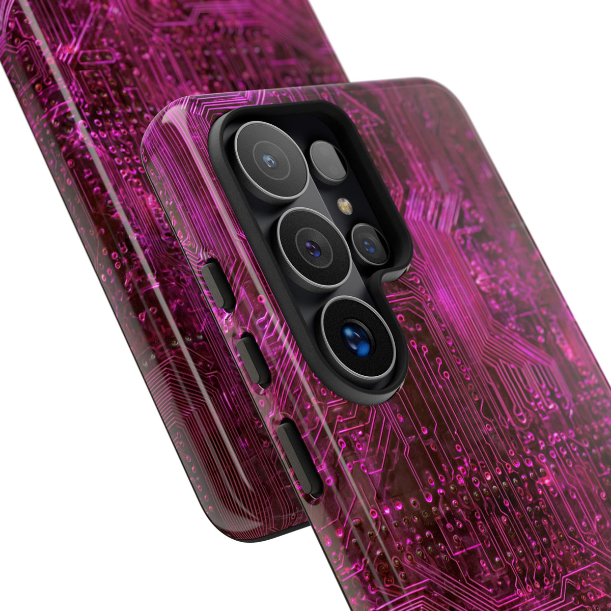 Magenta Circuit Trace · Tough Phone Case for Samsung · Pink