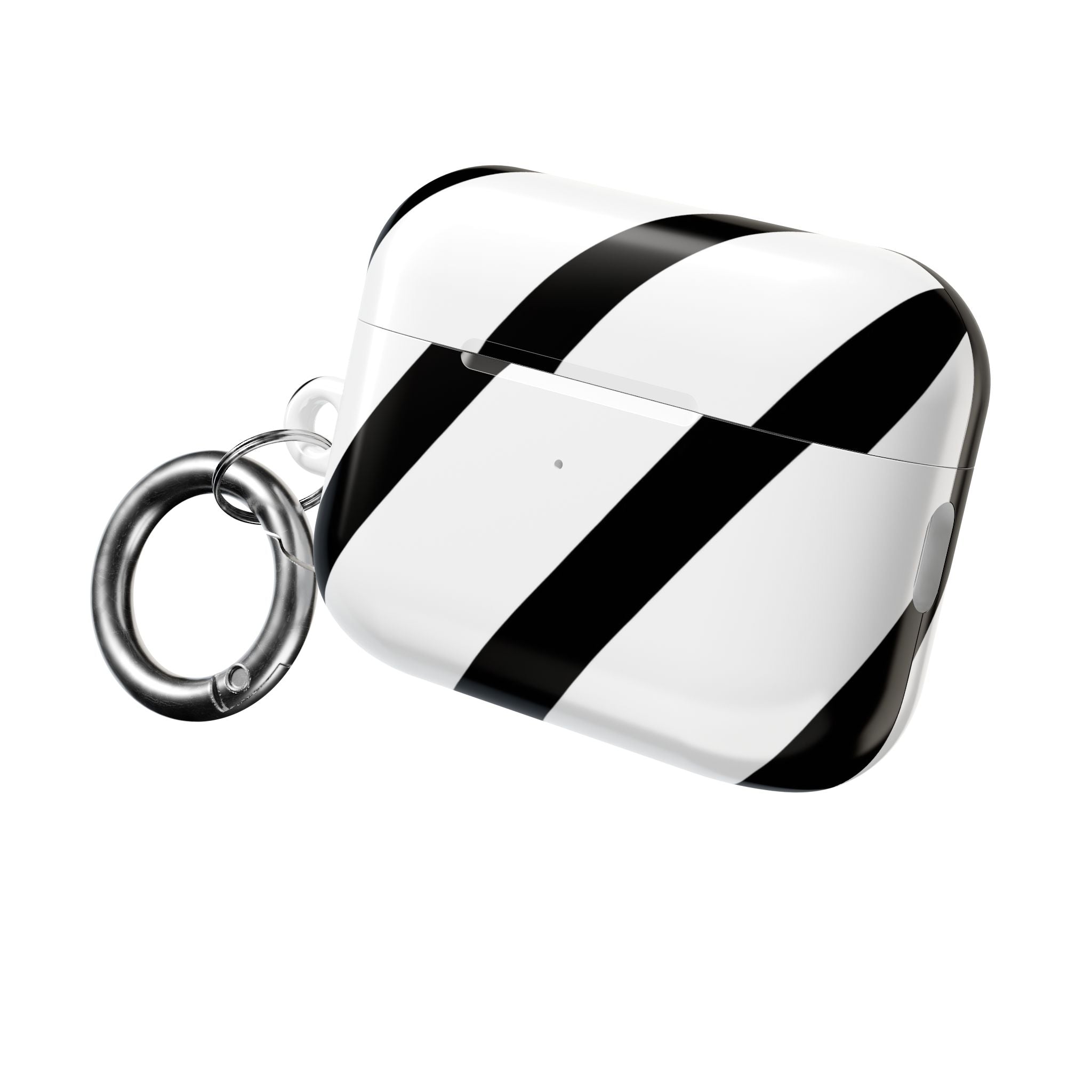 Diagonal Stripes BlackWhite - AirPods Case