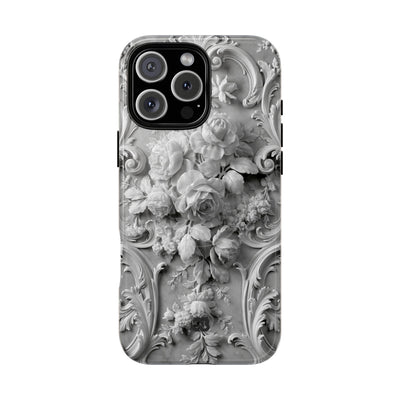 Rococo Marble Rose · Tough 2.0 Magnetic Phone Case for iPhone · White