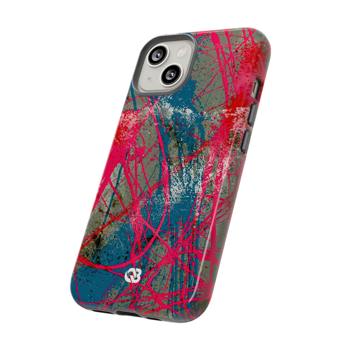 Neon Static Drip · Tough Phone Case for iPhone · Pink