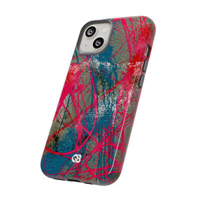 Neon Static Drip · Tough Phone Case for iPhone · Pink