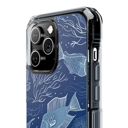 Navy Scale Reef iPhone 14 Pro Max Case - Impact