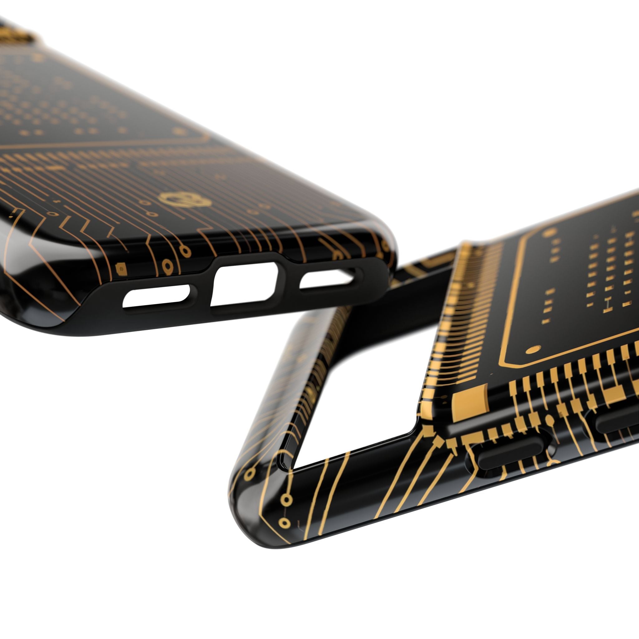 Gold Tough Phone Case for Google Pixel - Cyber Gold Processor
