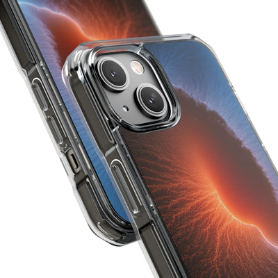 Thermal Aura Pulse · Clear Impact Magnetic Phone Case for iPhone · Blue
