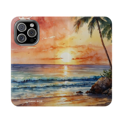 Golden Palm Sunset - iPhone 16 Pro Case - Wallet