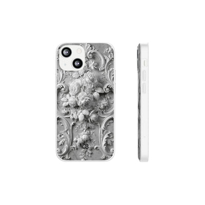 Rococo Marble Rose · Lite Phone Case for iPhone ·  White