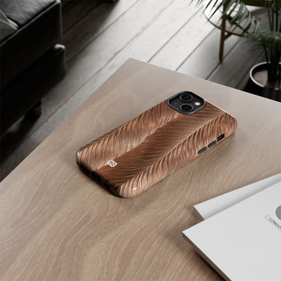Rose Gold Weave · Tough Phone Case for iPhone · Brown