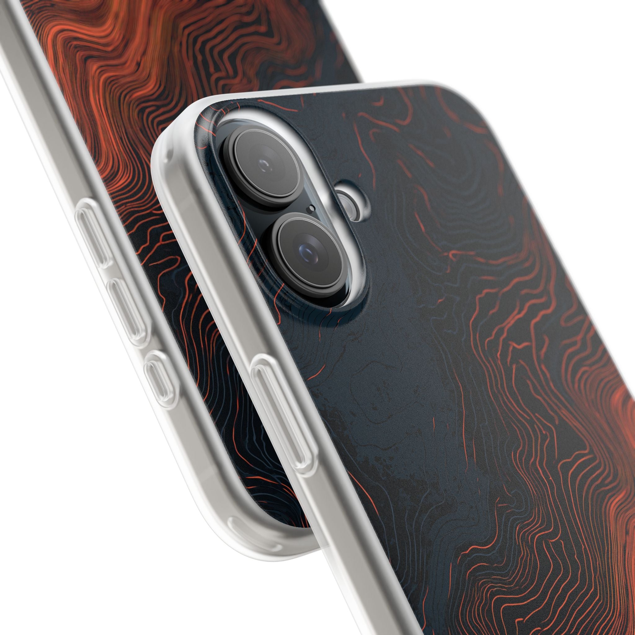 Black Lite Phone Case for iPhone - Volcanic Basalt Map
