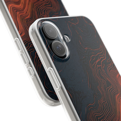 Black Lite Phone Case for iPhone - Volcanic Basalt Map
