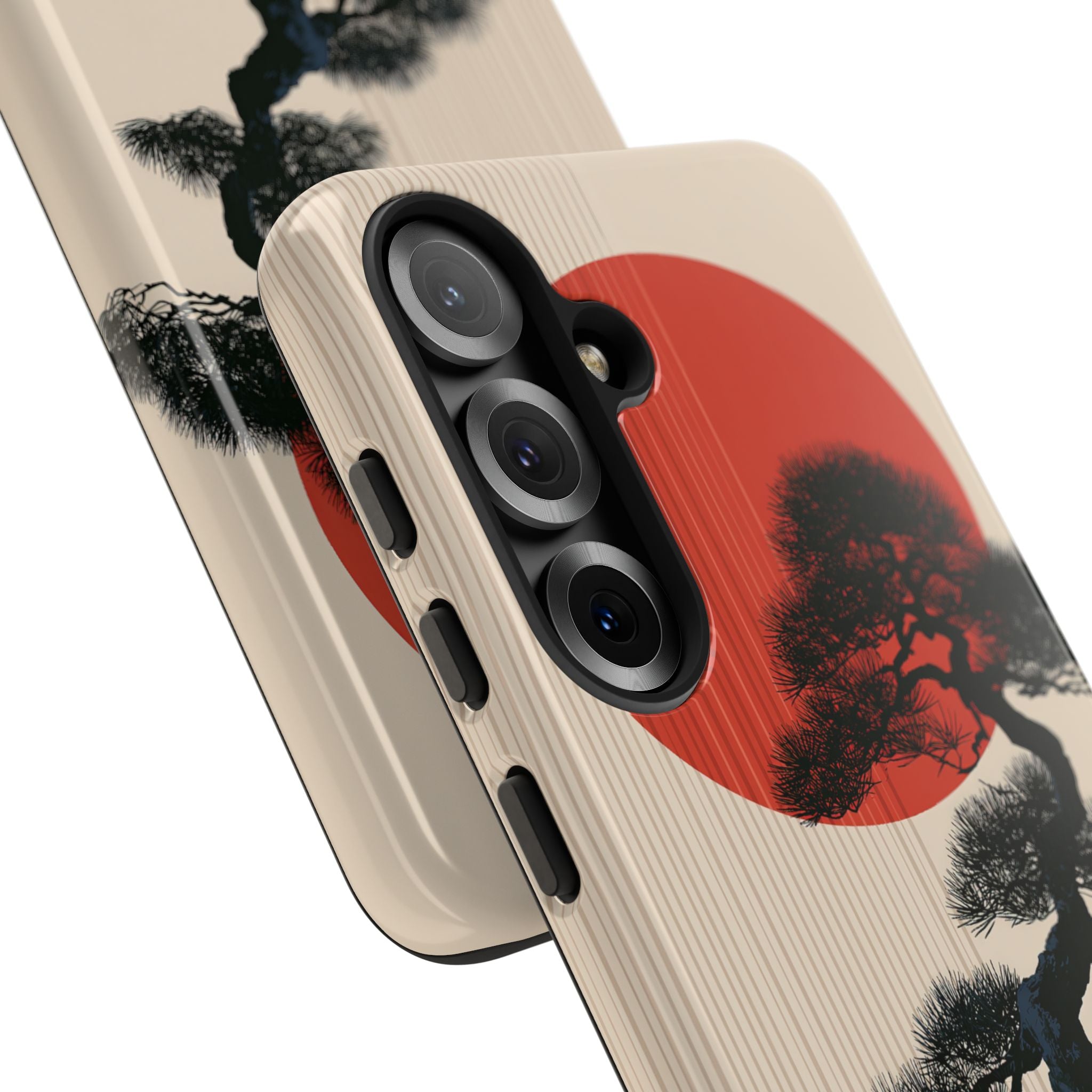 Beige Tough Phone Case for Samsung - Kyoto Crimson Pine