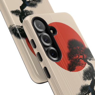 Beige Tough Phone Case for Samsung - Kyoto Crimson Pine