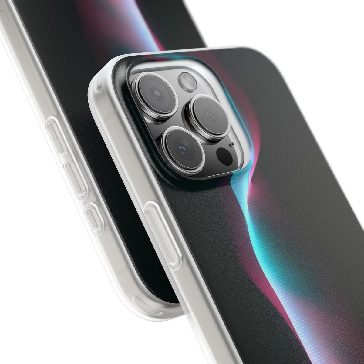 Neon Pixel Flow · Lite Phone Case for iPhone ·  Black