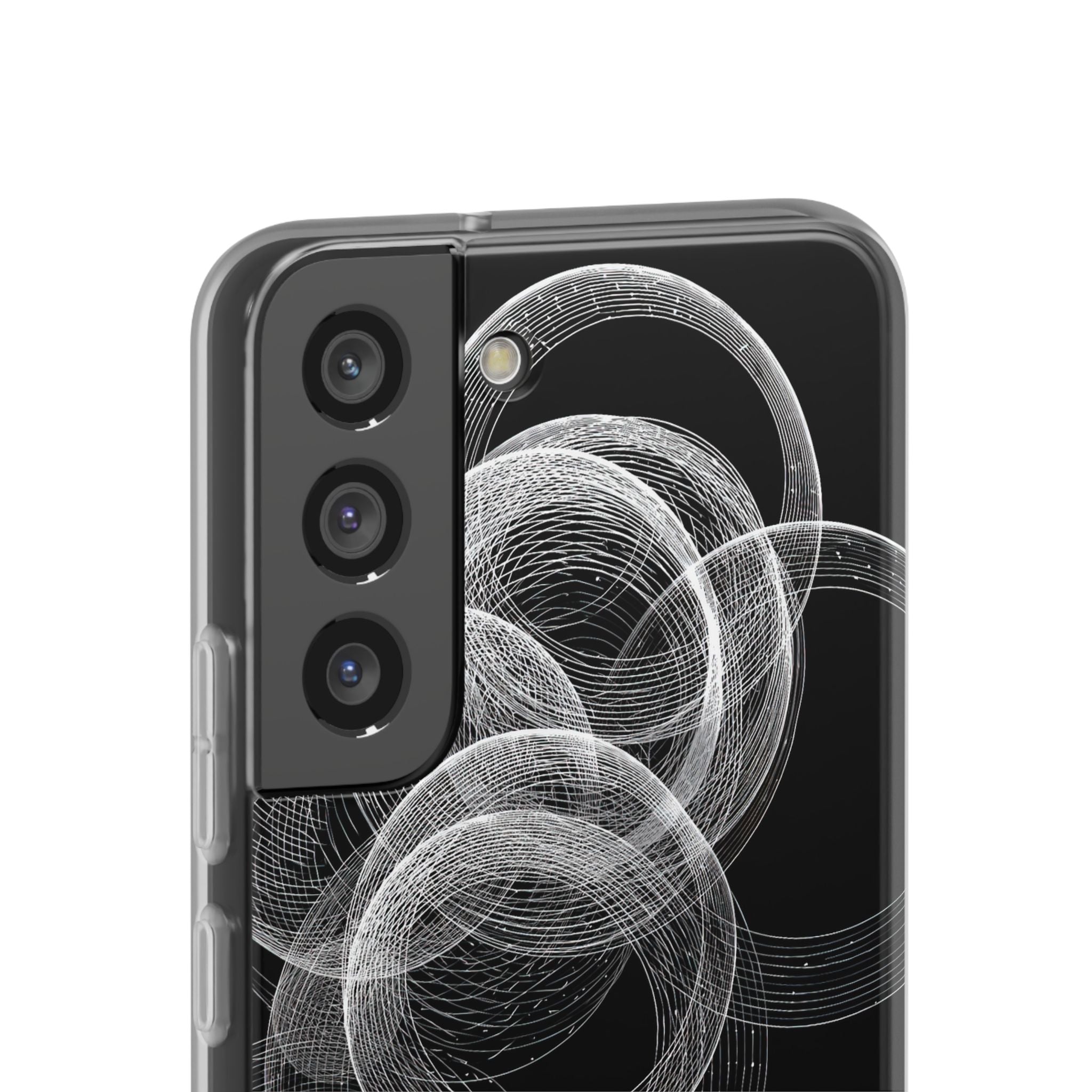 Black Lite Phone Case for Samsung - Kinetic Wireframe Orbit