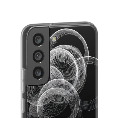 Black Lite Phone Case for Samsung - Kinetic Wireframe Orbit