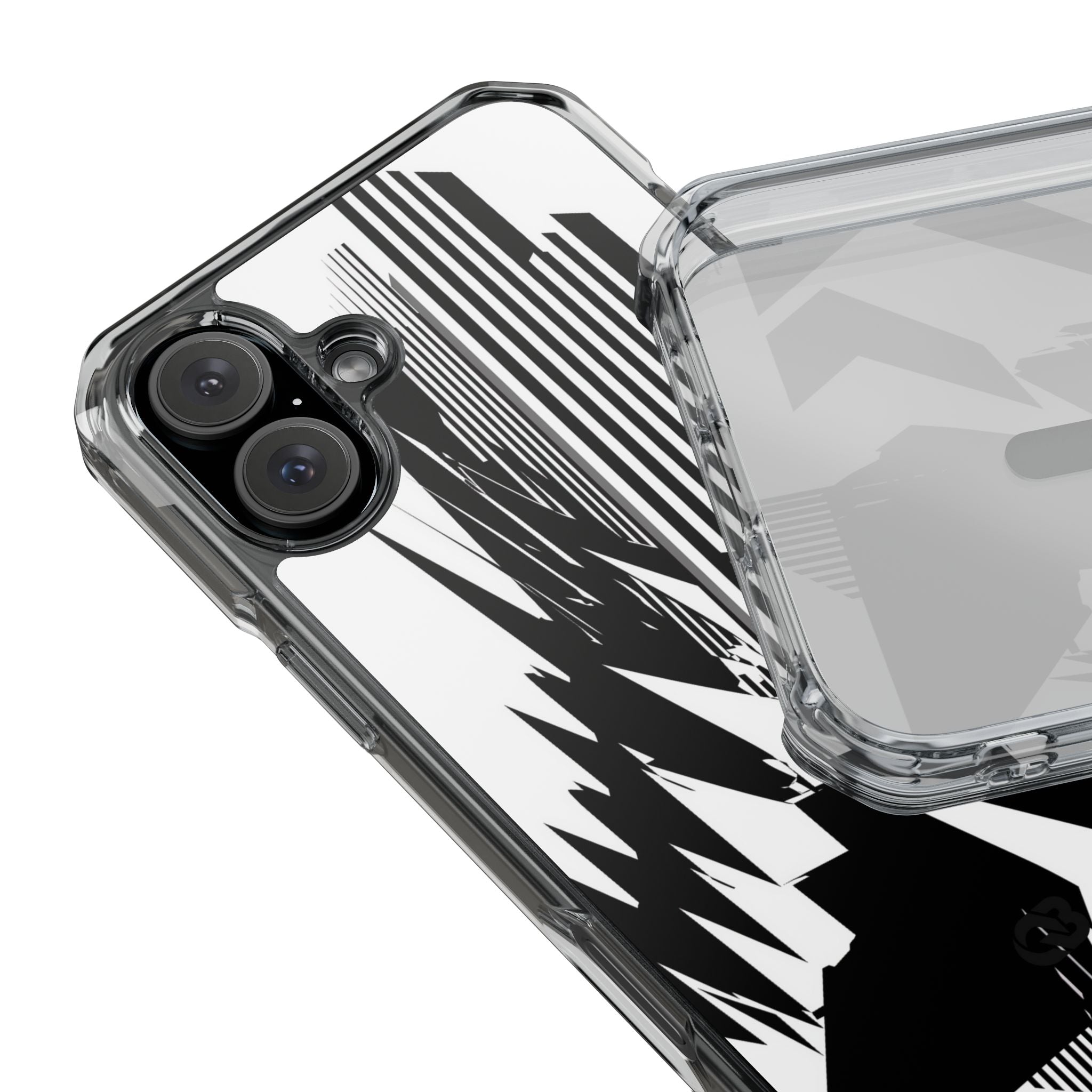 White Impact MagSafe Phone Case for iPhone - Shattered Vector Spire