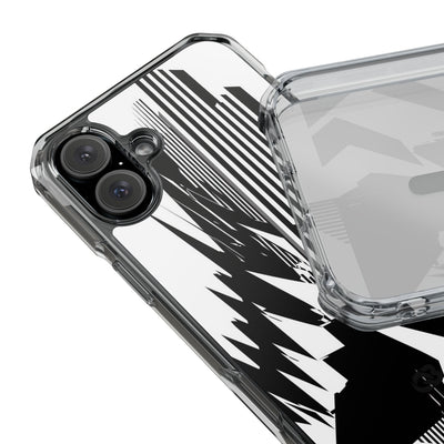 White Impact MagSafe Phone Case for iPhone - Shattered Vector Spire