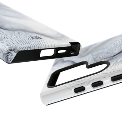 Nordic Ridge Contour · Tough Phone Case for Samsung · White